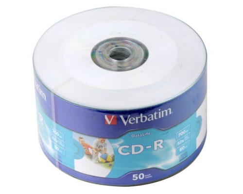 Диск CD Verbatim CD-R 700Mb 52x WrapTape Extra PRINTABLE (43794)