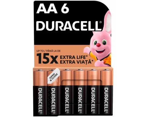 Батарейка Duracell AA лужні 6 шт. в упаковці (5007757)
