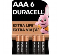Батарейка Duracell AAA лужні 6 шт. в упаковці (5000394107472 / 81483511)