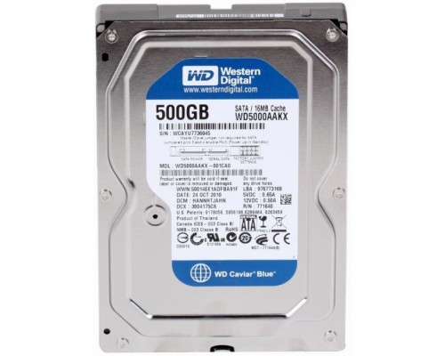 Жорсткий диск 3.5"  500Gb WD (# WD5000AAKX #)