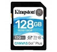 Карта пам'яті Kingston 128GB SDXC class 10 UHS-I U3 Canvas Go Plus (SDG3/128GB)