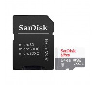 Карта пам'яті SanDisk 64GB microSD class 10 Ultra Light (SDSQUNR-064G-GN3MA)
