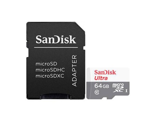 Карта пам'яті SanDisk 64GB microSD class 10 Ultra Light (SDSQUNR-064G-GN3MA)