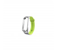 Ремінець до фітнес браслета Armorstandart Sport Silicone Band для Xiaomi Mi Band 3 Silver/Green (ARM54516)