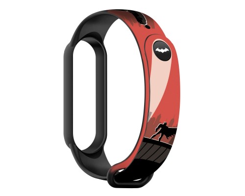 Ремінець до фітнес браслета Armorstandart Superhero для Xiaomi Mi Band 7/6/5 Bat siluet Black (ARM59264)