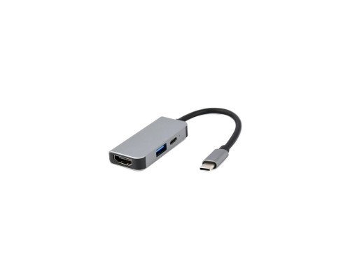 Концентратор Cablexpert USB-C 3-in-1 (USB/HDMI/PD) (A-CM-COMBO3-02)