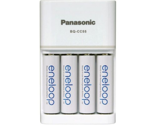 Зарядний пристрій для акумуляторів Panasonic Smart-Quick Charger + Eneloop 4AA 2000 mAh NI-MH (K-KJ55MCD40E)
