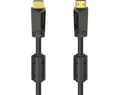 Кабель мультимедійний HDMI M to HDMI M 10.0m 4K Ethernet gold black Hama (00205009)