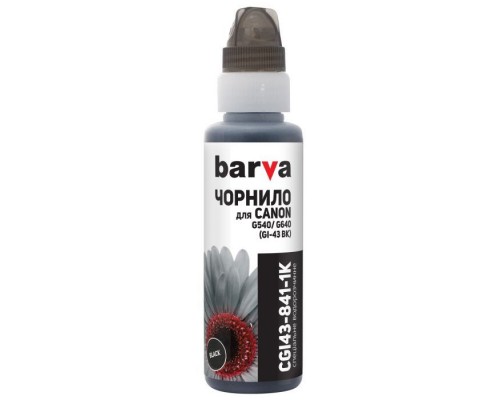 Чорнило Barva Canon GI-43 100 мл, BK флакон OneKey 1K (CGI43-841-1K)