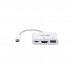 Концентратор Intracom USB3.1 Type-C to HDMI/USB 3.0/PD 60W 4-in-1 White Manhattan (152945)