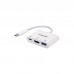 Концентратор Intracom USB3.1 Type-C to HDMI/USB 3.0/PD 60W 4-in-1 White Manhattan (152945)