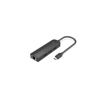 Концентратор Vention USB 3.1 Type-C to 3xUSB 2.0+MicroUSB+RJ45 100M Ethernet black (TGOBB)