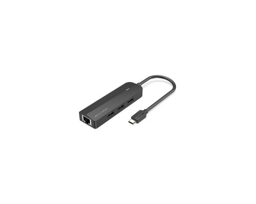 Концентратор Vention USB 3.1 Type-C to 3xUSB 2.0+MicroUSB+RJ45 100M Ethernet black (TGOBB)