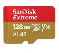 Карта пам'яті SanDisk 128GB microSD class 10 UHS-I U3 Extreme (SDSQXAA-128G-GN6MA)