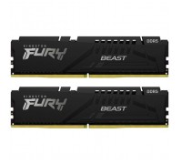 Модуль пам'яті для комп'ютера DDR5 64GB (2x32GB) 5600 MHz Beast Black Kingston Fury (ex.HyperX) (KF556C36BBEK2-64)