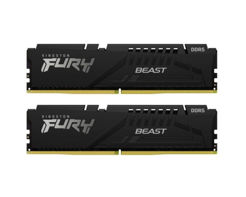Модуль пам'яті для комп'ютера DDR5 64GB (2x32GB) 5600 MHz Beast Black Kingston Fury (ex.HyperX) (KF556C36BBEK2-64)