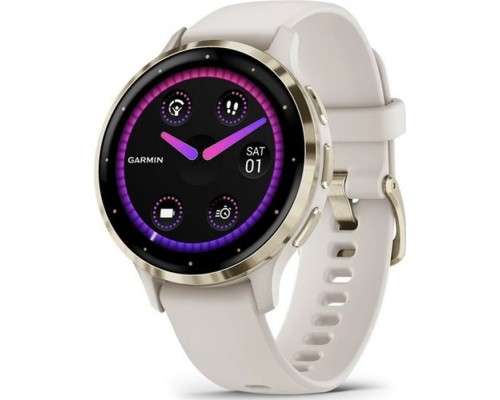 Смарт-годинник Garmin Venu 3S, Ivory + Soft Gold, GPS (010-02785-04)