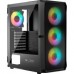 Корпус для ПК Logic concept PORTOS MESH+GLASS ARGB fans 4x120mm BLACK (AT-PORTOS-10-0000000-0002)