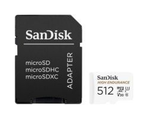 Карта пам'яті SanDisk 512GB microSDXC High Endurance UHS-I U3 V30 + SD adapter (SDSQQNR-512G-GN6IA)