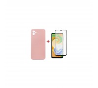 Чохол до мобільного телефона Dengos Samsung Galaxy A04e Case + Glass (Pink) (DG-KM-76)