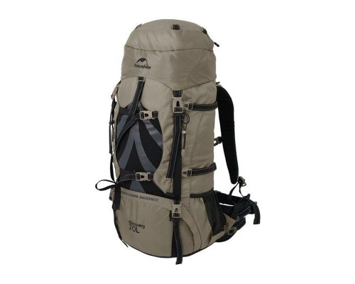 Рюкзак туристичний Naturehike NH70B070-B 70 л + 5 л світло-коричневий (6975641887461)