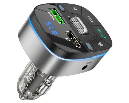 FM модулятор HOCO E71, Black/Silver, Box