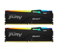 Модуль пам'яті для комп'ютера DDR5 32GB (2x16GB) 6400 MHz Beast RGB EXPO Kingston Fury (ex.HyperX) (KF564C32BBEAK2-32)