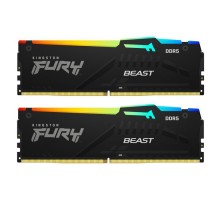 Модуль пам'яті для комп'ютера DDR5 32GB (2x16GB) 6400 MHz Beast RGB EXPO Kingston Fury (ex.HyperX) (KF564C32BBEAK2-32)