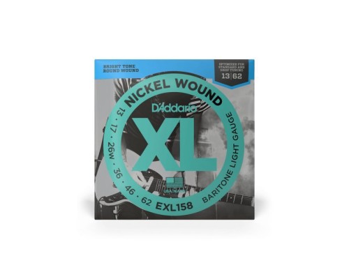 Струни для гітари D'Addario XL Nickel Wound Baritone Light (13-62) (EXL158)