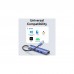 Концентратор Vention USB 3.0 to USB 3.0x3/RJ45/Type-C Hub Blue Aluminum Alloy 5-in-1 (TGFSB)