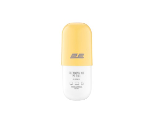 Спрей для очищення 2E PILL 140ml for office equipment +Microfibre 20 cm, white-yellow (2E-SK140YW)