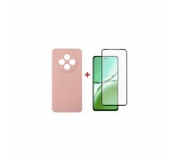 Чохол до мобільного телефона Dengos Oppo Reno 12 F/FS Soft + glass (Pink) (DG-KM-116)