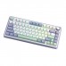 Клавіатура Aula F75 Gasket Greywood V3 switch Hot-Swap PBT Wireless/Bluetooth/USB White (6948391208640)