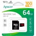 Карта пам'яті Apacer 64GB microSD class 10 UHS-I V10 A1 (AP64GMCSX10UB-R)