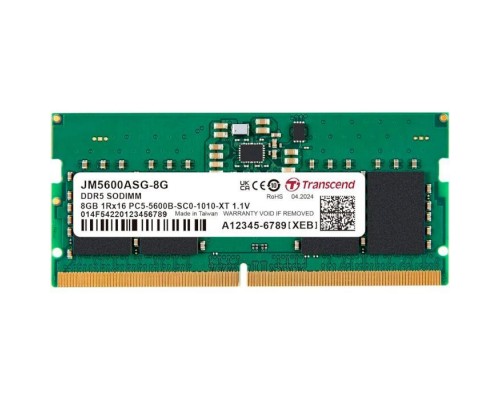 Модуль пам'яті для ноутбука SoDIMM DDR5 8GB 5600 MHz Transcend (JM5600ASG-8G)