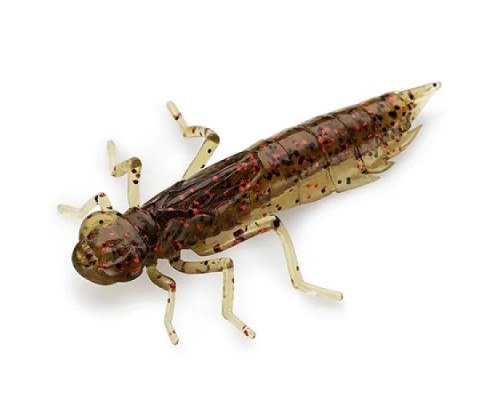 Силікон рибальський FishUP Dragonfly 0.75" 045 - Green Pumpkin/Red&Black (12шт/уп) (1864.04.72)
