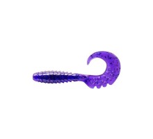 Силікон рибальський FishUP Fancy Grub 2.5" 060 - Dark Violet/Павлина&Silver (10шт/уп) (1864.03.22)