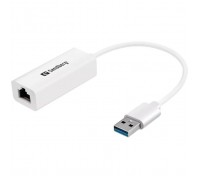 Перехідник USB 3.0 Type-A to Ethernet RJ45 1000Mb Sandberg (133-90)