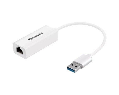 Перехідник USB 3.0 Type-A to Ethernet RJ45 1000Mb Sandberg (133-90)
