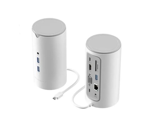 Концентратор Vention USB3.1 Type-C to HDMI/VGA/USB3.0x3/RJ45/SD/TF/TRRS 3.5m/PD/DC100W12-in-1 (TPHWC-EU)