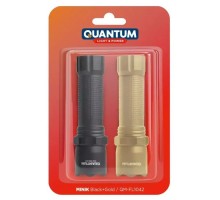 Ліхтар Quantum QM-FL1042 Minik 3W LED з USB Black-Gold, 2 шт./уп. (QM-FL1042)