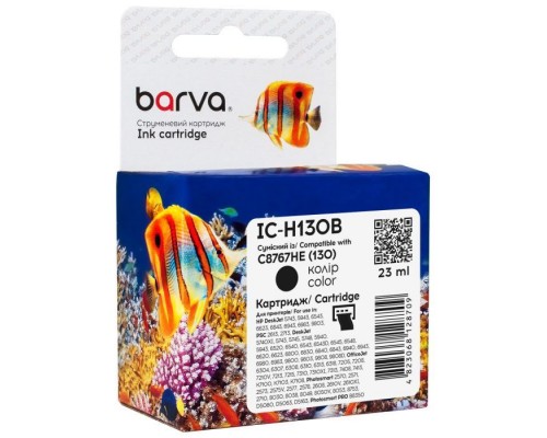Картридж Barva HP 130 (C8767HE) 860c, black (IC-H130B)