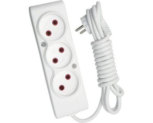 Мережевий подовжувач TECCO 5м 3 поста white (8681277841323)