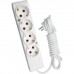 Мережевий подовжувач TECCO 3м 4 поста white (8681277842108)