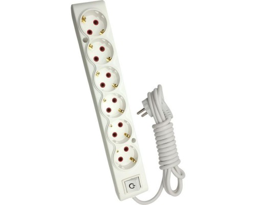 Мережевий подовжувач TECCO 3м 6 постів white (8681277842948)