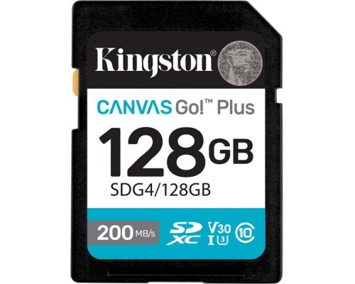 Карта пам'яті Kingston 128GB SDXC сlass 10 UHS-I U3 V30 Canvas Go Plus G4 (SDG4/128GB)