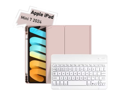 Чохол до планшета BeCover with keyboard Apple iPad Mini 7 2024 Pink (712996)