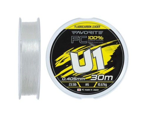Флюорокарбон Favorite U1 FC 30m 6.0/0.405mm 23.5lb/10.67kg (1693.12.18)