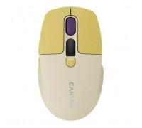 Мишка Canyon MW-26 LCD Silent Wireless/Bluetooth Yellow (CNS-CMSW26Y)