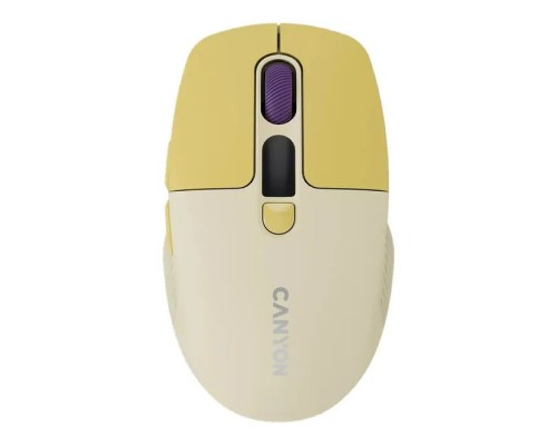 Мишка Canyon MW-26 LCD Silent Wireless/Bluetooth Yellow (CNS-CMSW26Y)